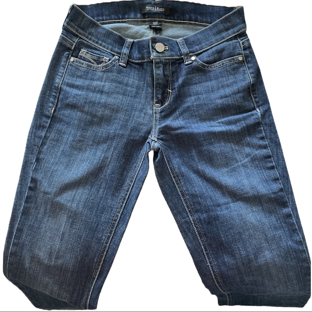 White House Black Market Dark Denim Bootleg 00 Jeans (tailored)